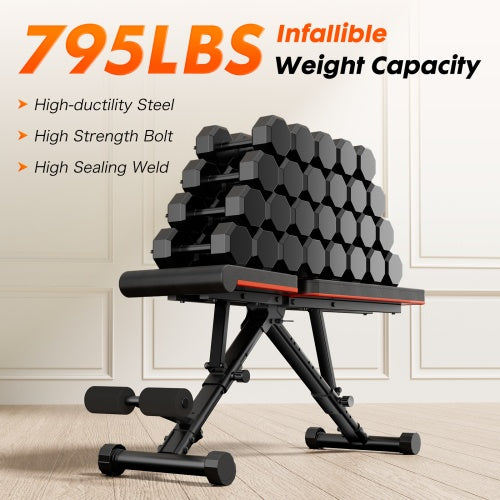 Weight Bench Adjustable Workout Bench For Home Gym, Foldable Bench Press For Full Body Exercise And Strength Training