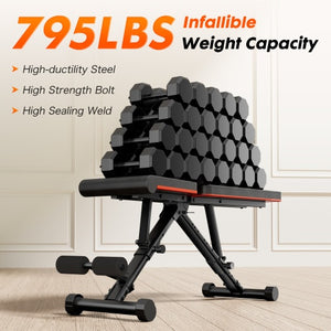 Weight Bench Adjustable Workout Bench For Home Gym, Foldable Bench Press For Full Body Exercise And Strength Training