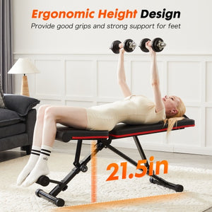 Weight Bench Adjustable Workout Bench For Home Gym, Foldable Bench Press For Full Body Exercise And Strength Training