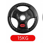 Special Three-Hole Rubber Bag For Gym Weightlifting Barbell Rubber Barbell